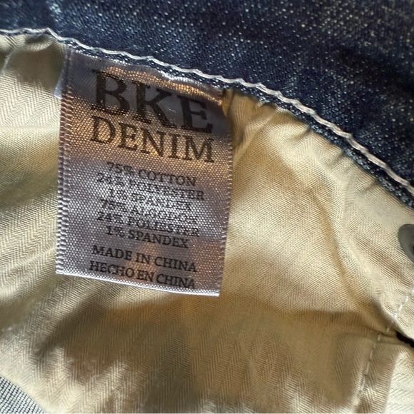 BKE Jake Straight Jeans Mens Blue Denim Jean Stretch 31x34 - Picture 5 of 10